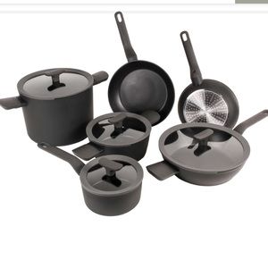 BergHOFF Leo 10 piece cookware set, Dark gray
